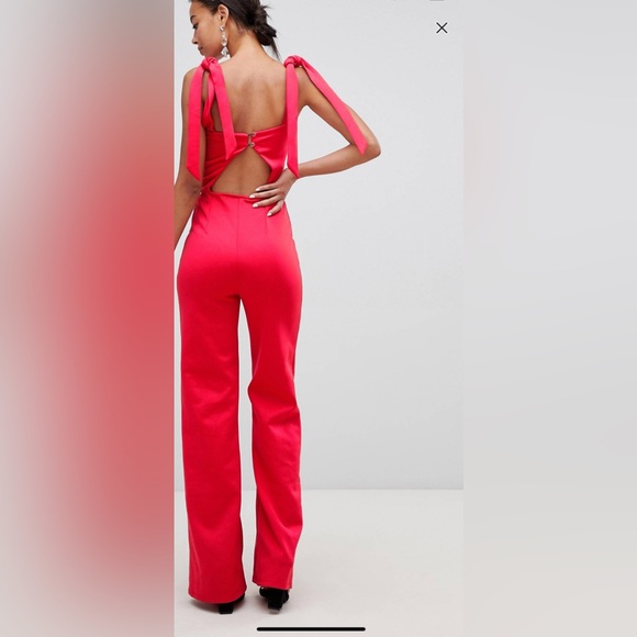 True Violet Tie Shoulder Jumpsuit - Picture 2 of 4